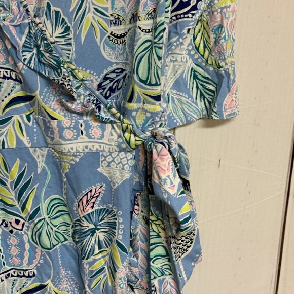 Lilly Pulitzer Jessalynn Romper Blue Peri Lapis Lantern L EUC - Picture 5 of 16
